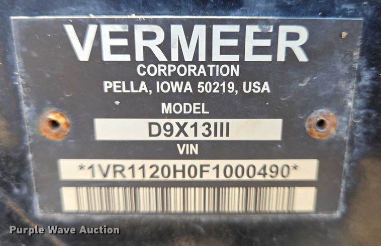 image for item EN8159 2015 Vermeer D9X13III directional boring unit