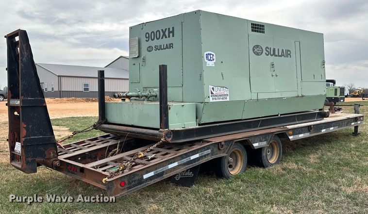 image for item EQ1235 1998 Belshe  T10 equipment trailer and air compressor