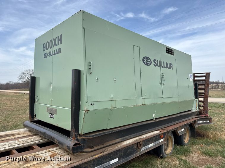 image for item EQ1235 1998 Belshe  T10 equipment trailer and air compressor