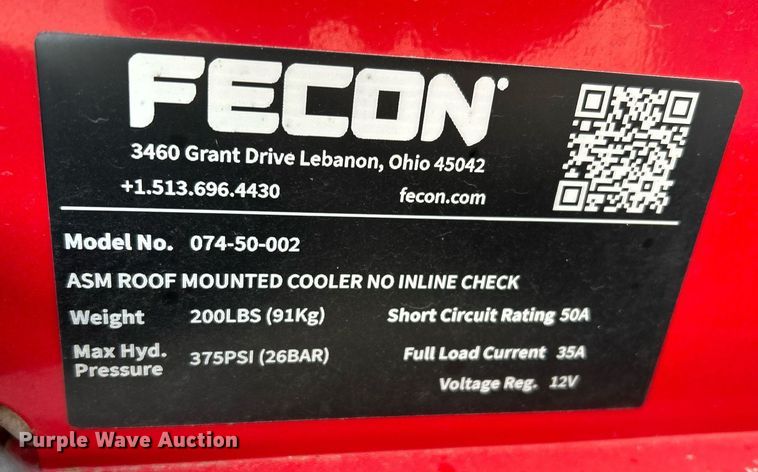 image for item EX9287 Fecon 074-50-002 hydraulic oil cooler