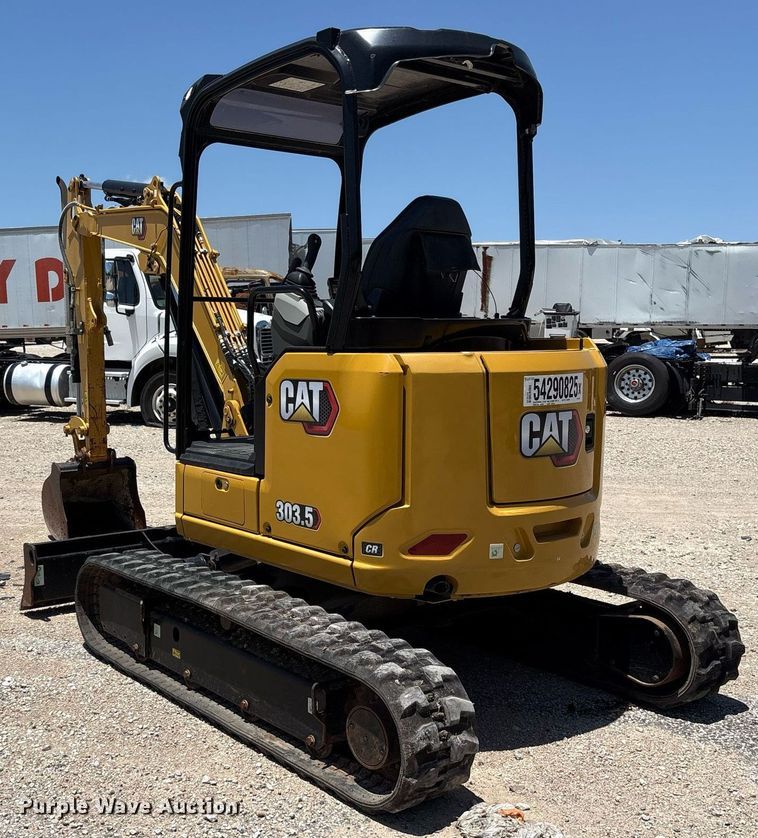 image for item YA0580 2022 Caterpillar 303.5 mini excavator