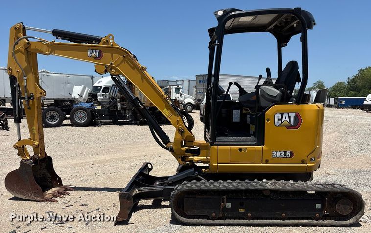 image for item YA0580 2022 Caterpillar 303.5 mini excavator