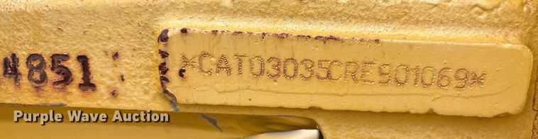 image for item YA0580 2022 Caterpillar 303.5 mini excavator