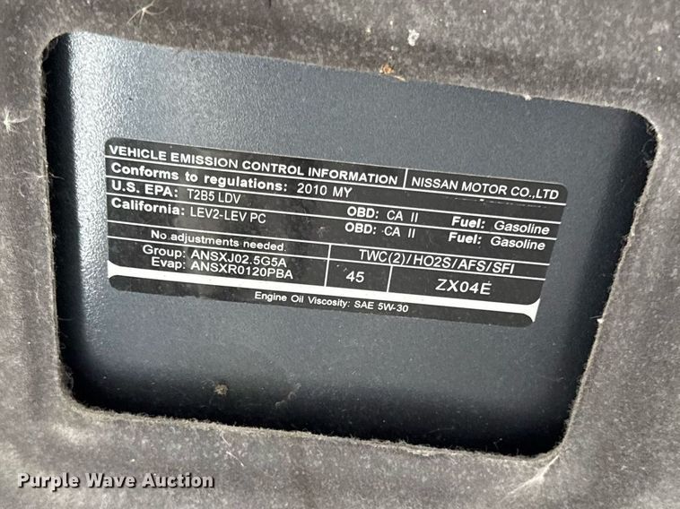 image for item DR2788 2010 Nissan Altima 