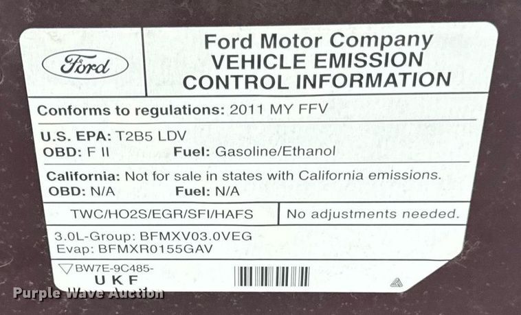 image for item DR2792 2011 Ford Fusion 