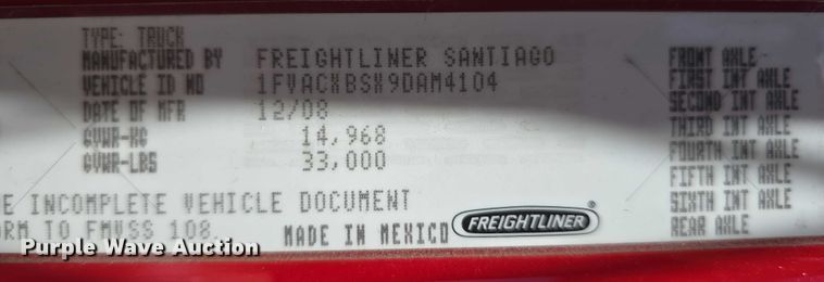 image for item DR3788 2009 Freightliner Business Class M2 bucket truck