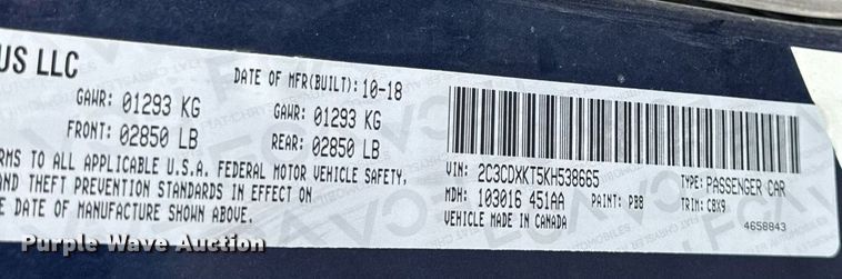 image for item DS4364 2019 Dodge Charger Police  