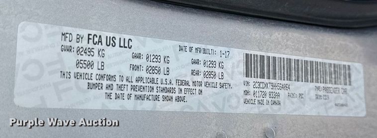 image for item DS4369 2017 Dodge Charger Police  