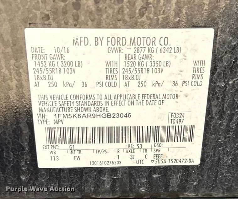 image for item DS4370 2017 Ford Explorer Police Interceptor SUV