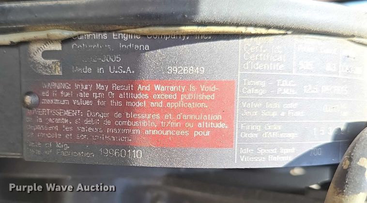 image for item DT6925 1996 Freightliner FL70 Business Class pumper fire truck