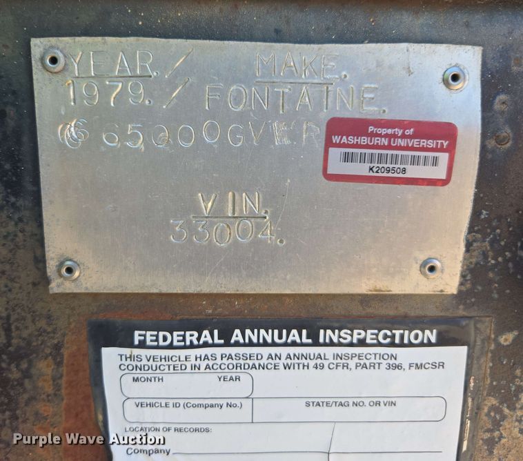 image for item DU7774 1979 Fontaine flatbed trailer