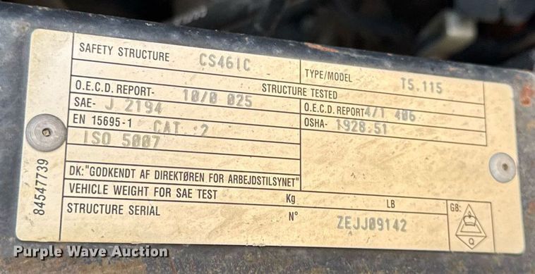 image for item DU7832 2014 New Holland T5.115 MFWD tractor