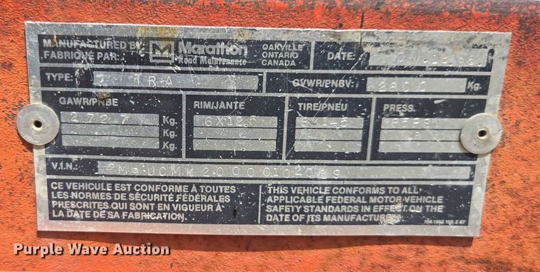 image for item DU7839 Marathon TRA pothole patcher