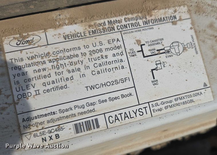 image for item DU7842 2006 Ford Ranger pickup truck