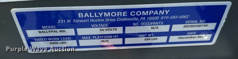 image for item DU7855 (2) Ballymore Bally Pal 40L pallet jacks