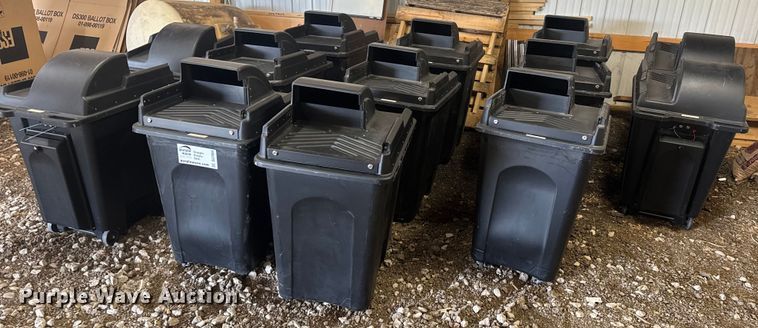 image for item DU7864 13 voting bins (13) ballot boxes