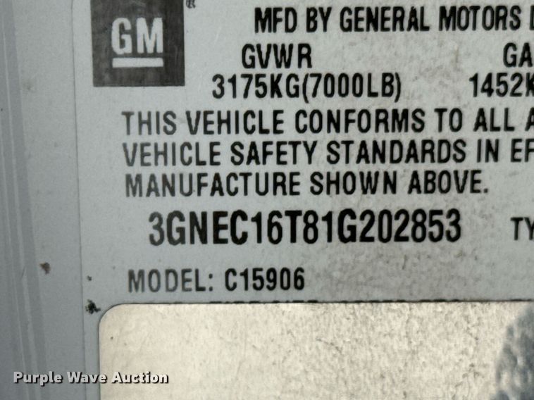 image for item DU9872 2001 Chevrolet Suburban 1500 SUV