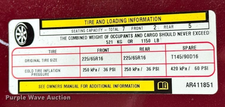 image for item DU9881 2010 Dodge Grand Caravan SE van