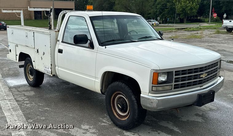 image for item DU9906 1990 Chevrolet C2500 utility bed pickup truck