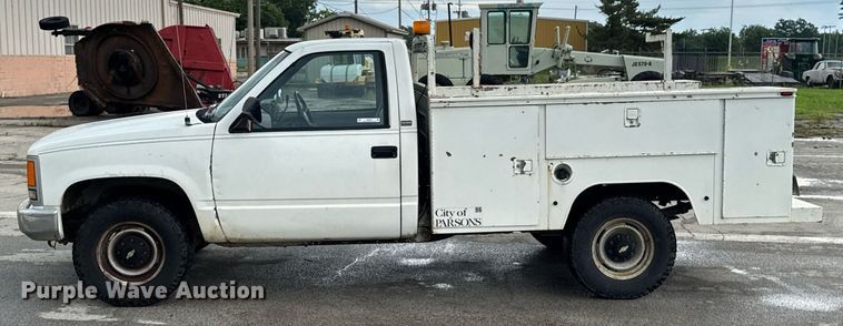 image for item DU9906 1990 Chevrolet C2500 utility bed pickup truck