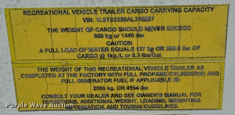 image for item DU9941 2010 Lance camper