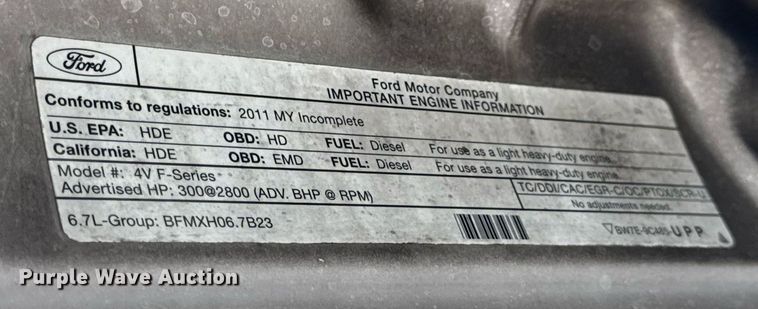 image for item DV4173 2011 Ford F550 XL utility / service truck