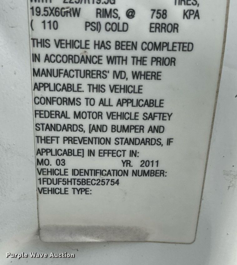 image for item DV4173 2011 Ford F550 XL utility / service truck