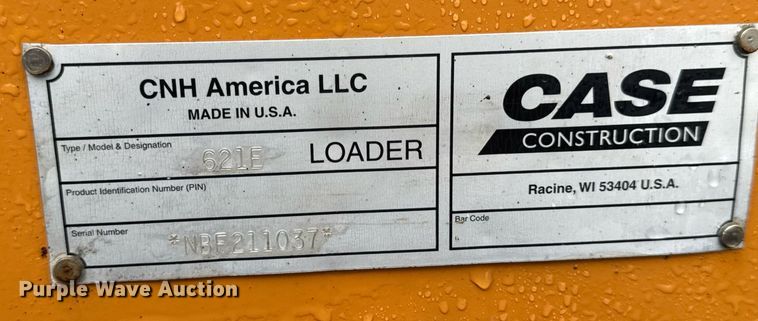 image for item DV4180 2011 Case 621E wheel loader