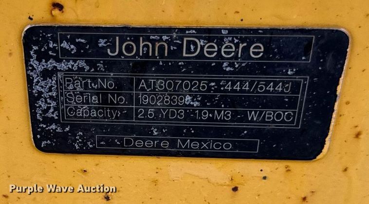 image for item DV4181 2008 John Deere 544J high lift wheel loader