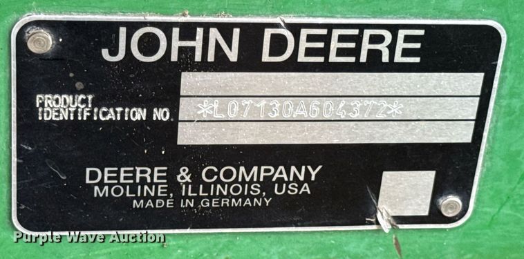 image for item DV4183 2010 John Deere 7130 MFWD tractor