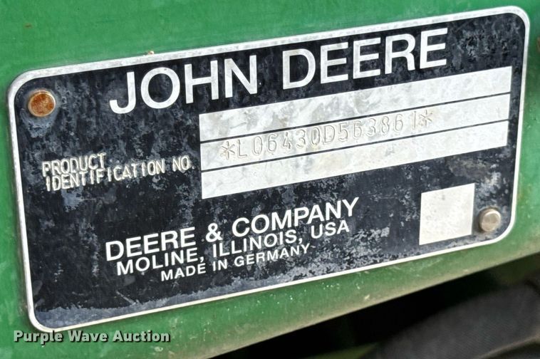 image for item DV4220 2003 John Deere 6430 MFWD tractor