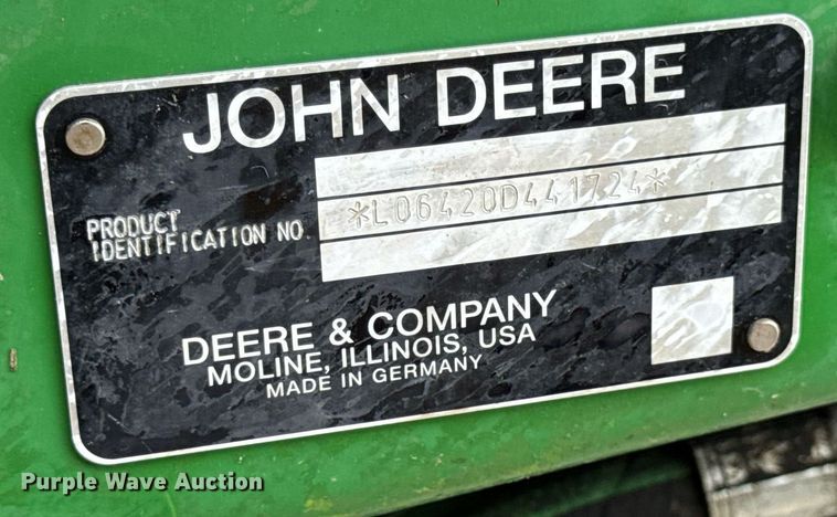 image for item DV4221 John Deere 6420 MFWD tractor