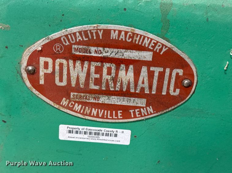 image for item DV4248 Powermatic 225 wood planer