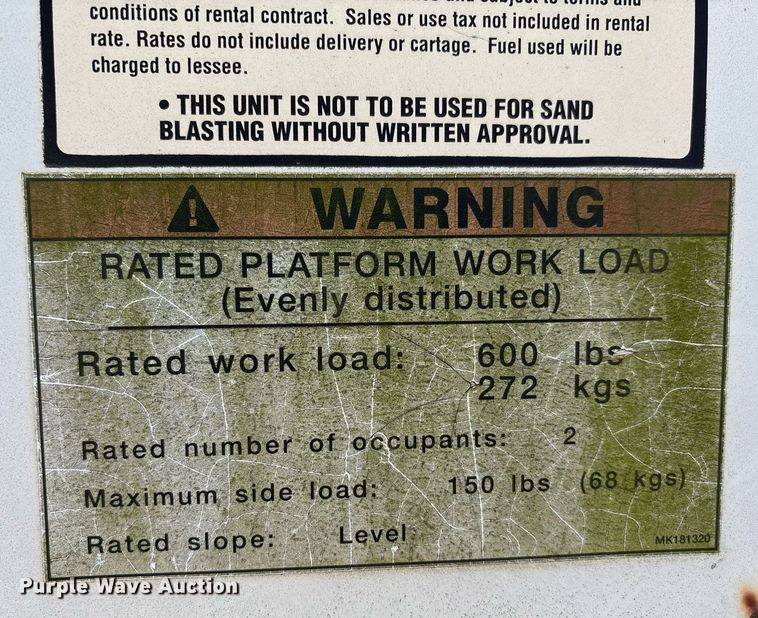 image for item DW7100 1998 Terex TB44 boom lift