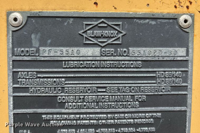 image for item DW7119 1999 Blaw-Knox PF-5510 paver