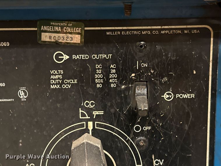 image for item DX5536 (2) Miller Shopmaster 300 welder