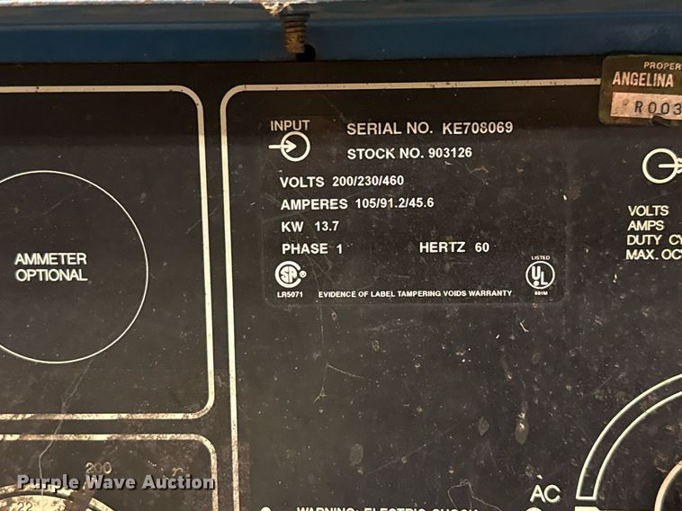 image for item DX5536 (2) Miller Shopmaster 300 welder