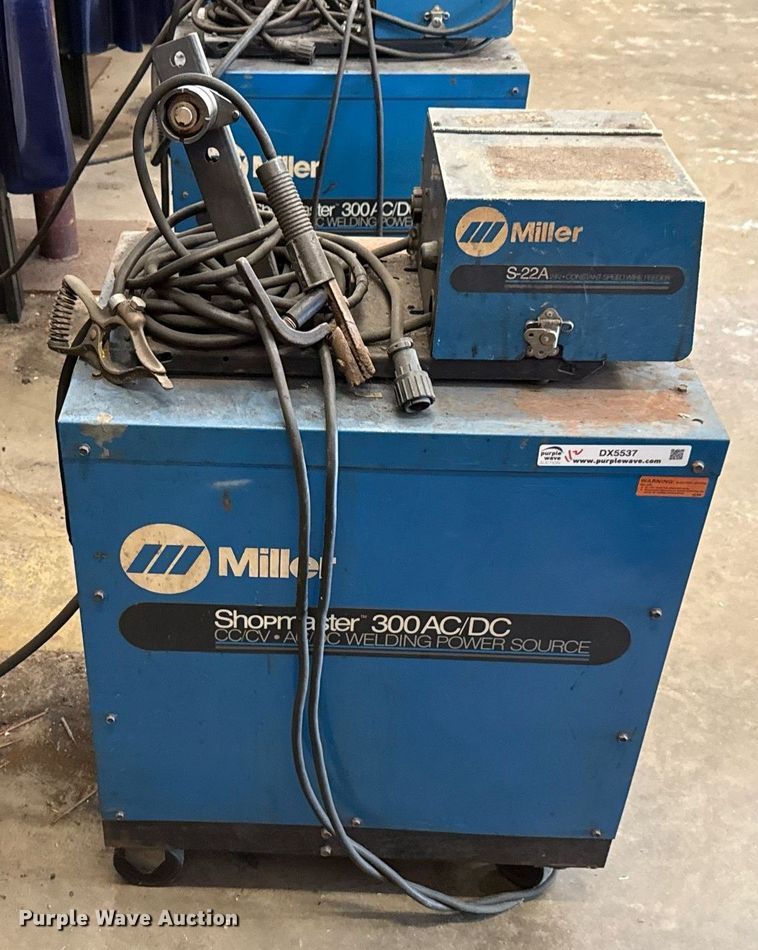 image for item DX5537 (2) Miller Shopmaster 300 welder