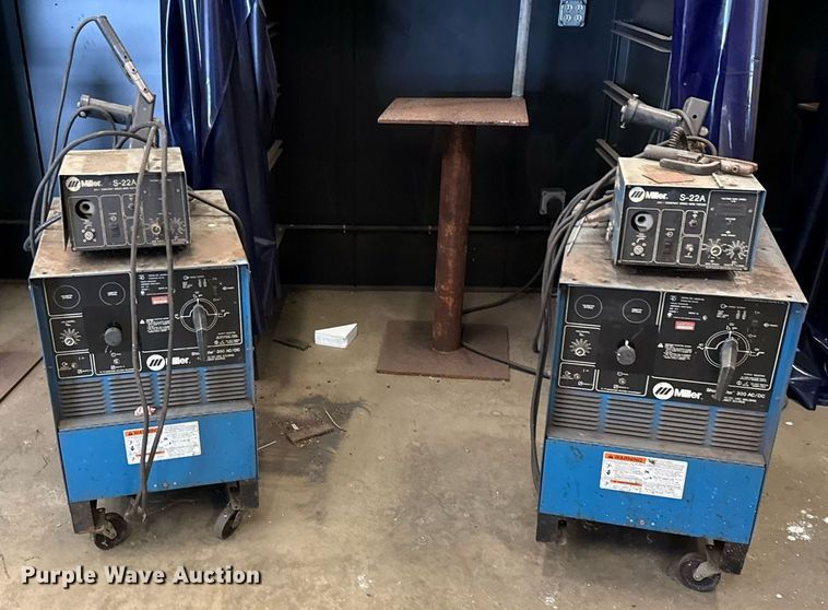 image for item DX5538 (2) Miller Shopmaster 300 AC/DC welder