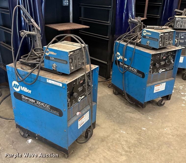 image for item DX5538 (2) Miller Shopmaster 300 AC/DC welder