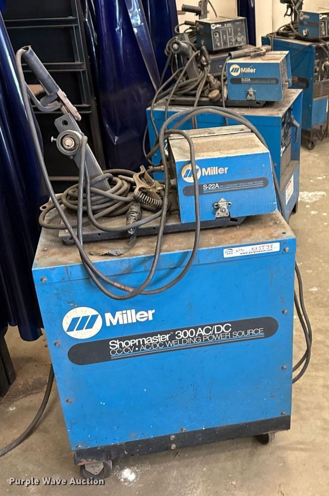 image for item DX5538 (2) Miller Shopmaster 300 AC/DC welder