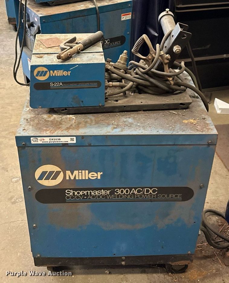 image for item DX5538 (2) Miller Shopmaster 300 AC/DC welder