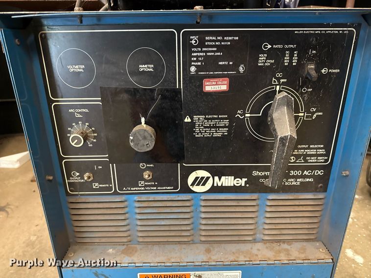 image for item DX5538 (2) Miller Shopmaster 300 AC/DC welder