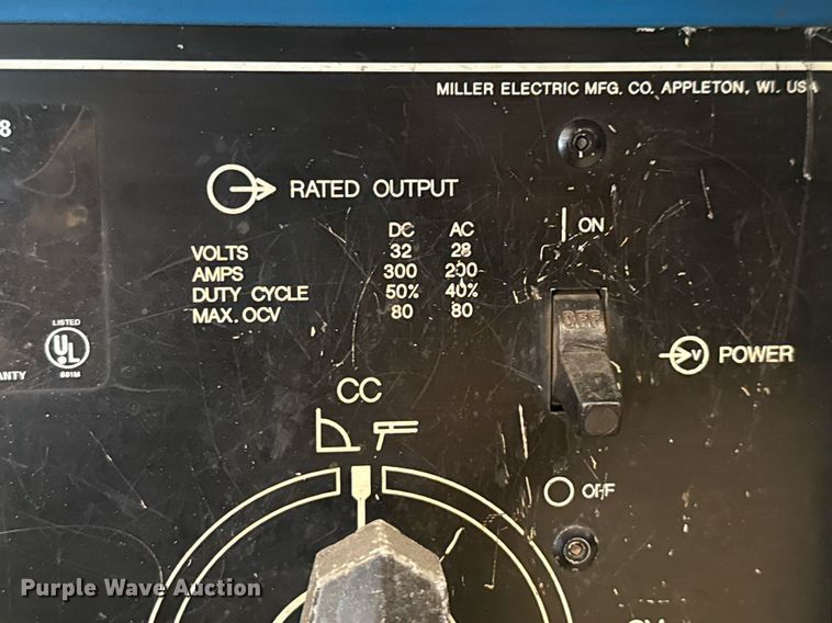 image for item DX5538 (2) Miller Shopmaster 300 AC/DC welder