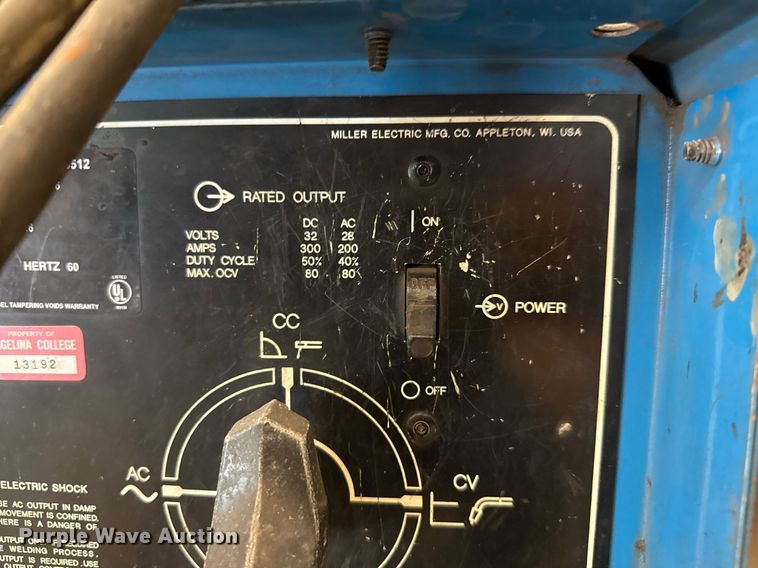image for item DX5538 (2) Miller Shopmaster 300 AC/DC welder