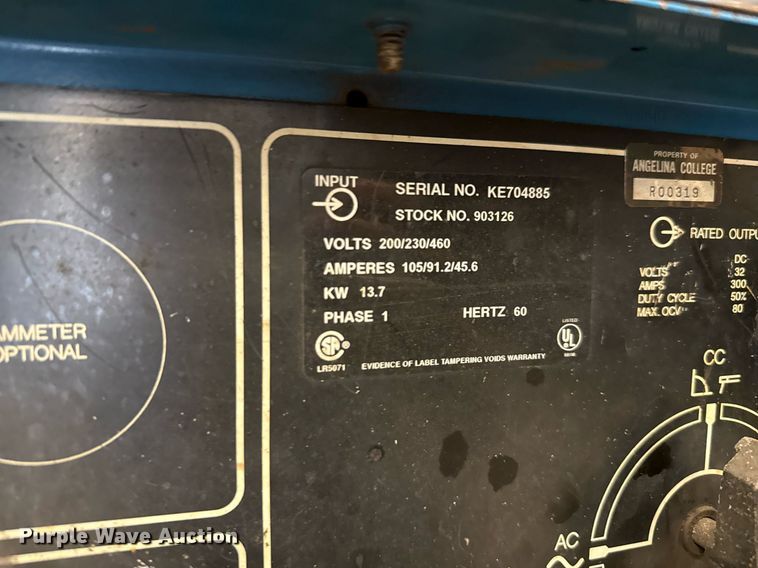 image for item DX5539 (2) Miller Shopmaster 300 welder