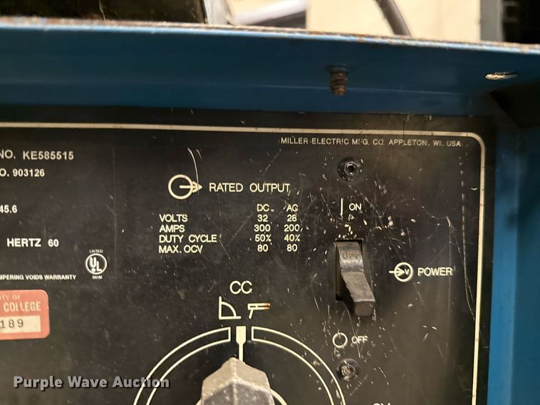 image for item DX5540 (2) Miller Shopmaster 300 welder