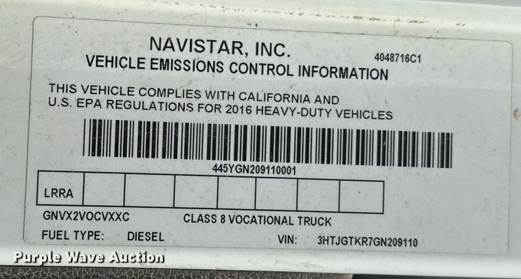 image for item DX5599 2016 Caterpillar CT660S dump truck