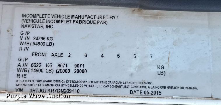 image for item DX5599 2016 Caterpillar CT660S dump truck