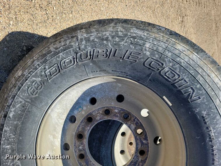 image for item DX7113 (4) Double Coin 425/65R22.5 tires and wheels